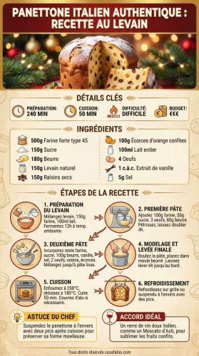 Recette Panettone italien authentique : recette au levain