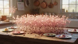 Recette Transformez vos noyaux de fruits festifs en une mini forêt rose en un mois, simplement en les conservant après le dessert