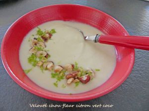 Recette Velouté chou-fleur citron vert coco