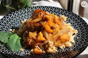 Recette Seitan à la marocaine et semoule de couscous aux amandes, recette vegan