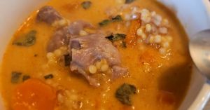 Recette Soupe aux gésiers de volaille et aux perles de blé