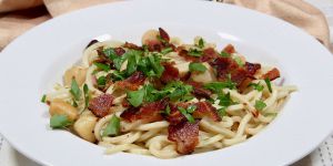 Recette Scallop and Bacon Spaghetti