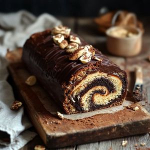 Recette Découvrez la Recette Infaillible de la Roulade de Gâteau au Chocolat et Beurre de Cacahuète : Un Délice Irresistible !