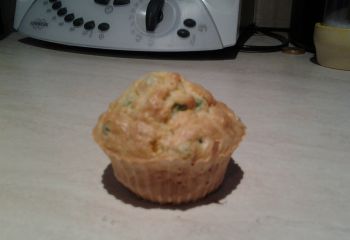 Recette Muffin salé poisson,maïs et petit pois