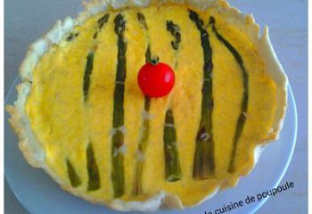 Recette Tarte aux asperges vertes et thon au thermomix ou sans