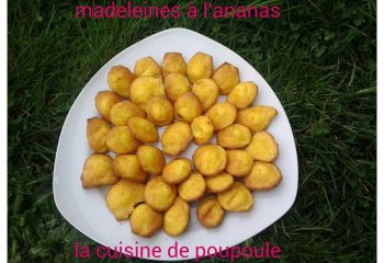 Recette Madeleines à l'ananas au thermomix ou Kitchenaid